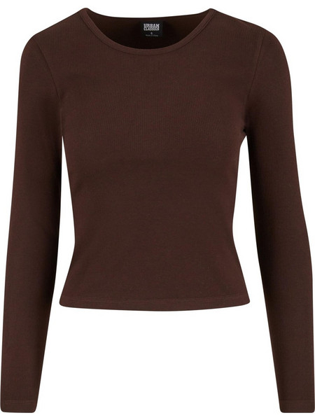 Urban Classics Γυναικείο Χειμερινό Crop Top Βαμβακερό Σοκολατί TB7786-21219