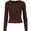 Urban Classics Γυναικείο Χειμερινό Crop Top Βαμβακερό Σοκολατί TB7786-21219