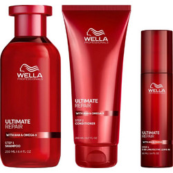 Wella Ultimate Repair Σετ Περιποίησης Μαλλιών Σαμπουάν 250ml + Conditioner 200ml + Leave In Conditioner 95ml