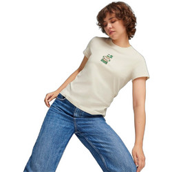 Puma Team For The Fanbase Γυναικείο Αθλητικό T-Shirt Εκρού 624347-87