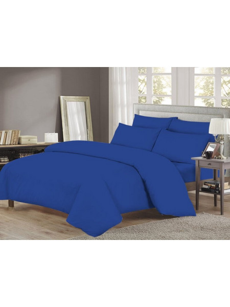 Γαρύφαλλο Σετ Σεντόνια Μονά Βαμβακερά 160x260 One Color Royal Blue GAR-32009