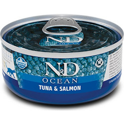 Farmina N&D Ocean Grain Free Adult with Tuna & Salmon 12x70gr