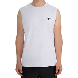 4F Ανδρικό Αθλητικό T-Shirt Λευκό 4FWMM00TSLEM306-27M