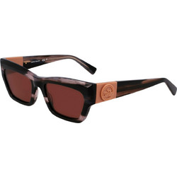 Longchamp LO763S-8 Γυναικεία Γυαλιά Ηλίου Τετράγωνα Κοκάλινα Καφέ με Καφέ Φακό