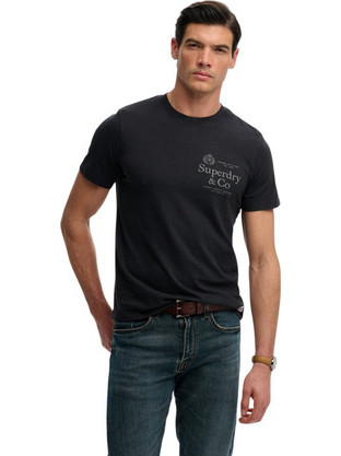 Superdry Ανδρικό Αθλητικό T-Shirt Μαύρο M1012392A-24S