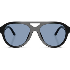 Tory Burch TB7233U-170972 Ανδρικά Γυαλιά Ηλίου Aviator Κοκάλινα Μαύρα με Μπλε Φακό