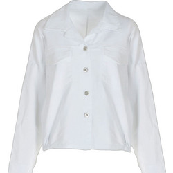 Gsecret Γυναικείο Μπουφάν Bomber Μακρύ Λευκό 31086-36605