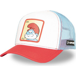 Capslab X The Smurfs Ανδρικό Καπέλο Jockey με Δίχτυ Snapback Υφασμάτινο Λευκό 1CTPAPAB