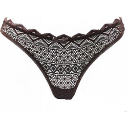 Papatya Γυναικείο Sexy String με Δαντέλα Σοκολατί 4279