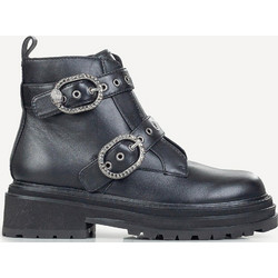 Kurt Geiger Γυναικεία Μποτάκια Biker Δερμάτινα Μαύρα 4994100109-00