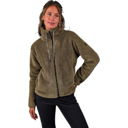 Brunotti Kyoto Γυναικεία Ζακέτα Fleece Μακριά με Φερμουάρ Χακί 1-2422240193-6555