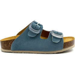 Plakton Γυναικεία Σανδάλια Suede Μπλε 346317