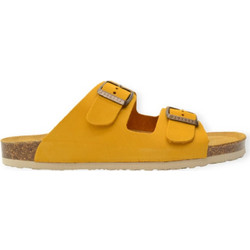 Plakton Beta Γυναικεία Σανδάλια Suede Ανατομικά Κίτρινα Mostaza 180010