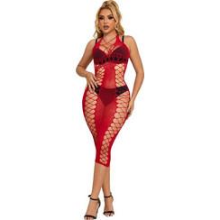 Subblime Sexy Φόρεμα Διχτυωτό Κόκκινο D-241381