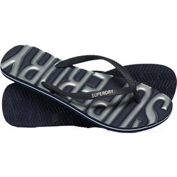 Superdry Γυναικείες Σαγιονάρες Αντιολισθητικές Μαύρες Ασημί WF310228A-DRI