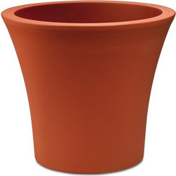 Plastona City Γλάστρα Στρογγυλή Πλαστική Τερακότα 35x32cm 10.11.0115