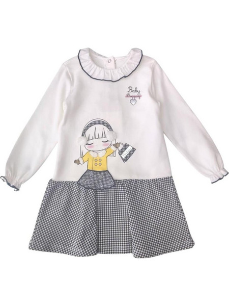 Chicco Παιδικό Φόρεμα Άσπρο Γκρι 03952-038