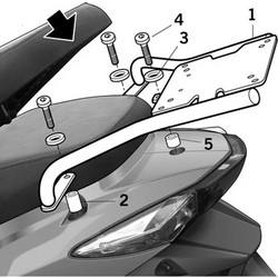 Shad Σχάρα Μηχανής για Kymco Agility 50 SR '11-'17