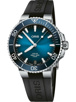 Oris Ανδρικό Ρολόι Αυτόματο με Μαύρο Καουτσούκ Λουράκι 41350742274FC