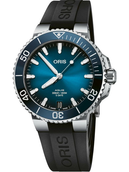 Oris Ανδρικό Ρολόι Αυτόματο με Μαύρο Καουτσούκ Λουράκι 41350742274FC
