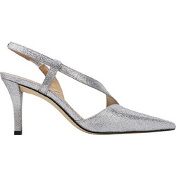 Michael Kors Γόβες Slingback Δερμάτινες με Τακούνι Στιλέτο Ασημί 40S5JDMP1M-040