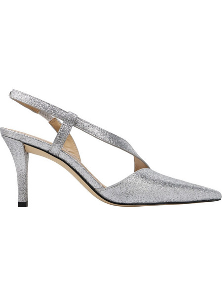 Michael Kors Γόβες Slingback Δερμάτινες με Τακούνι Στιλέτο Ασημί 40S5JDMP1M-040