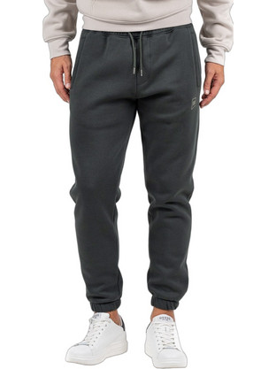 Rebase Ανδρικό Παντελόνι Φόρμας Fleece με Λάστιχο Κυπαρισσί 252RPAN-6020