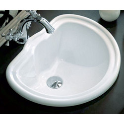 Kerasan Retro Ένθετος Νιπτήρας Μπάνιου Πορσελάνης 46x38cm Λευκός 291031