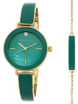 Anne Klein Γυναικείο Ρολόι με Πράσινο Μεταλλικό Μπρασελέ AK-3620GNST