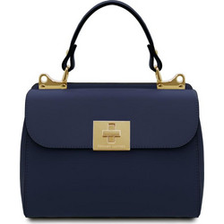 Tuscany Leather Γυναικείο Τσαντάκι Χειρός Δερμάτινο Navy Μπλε TL142286