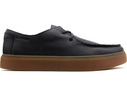 Calvin Klein Ανδρικά Μοκασίνια Boat Shoes Δερμάτινα Μαύρα HM0HM02186-0GL