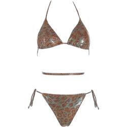 Gsecret Bikini Set Τριγωνάκι Animal Print Μπρονζέ C61500-37581