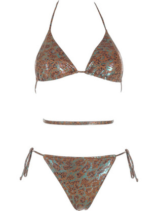 Gsecret Bikini Set Τριγωνάκι Animal Print Μπρονζέ C61500-37581