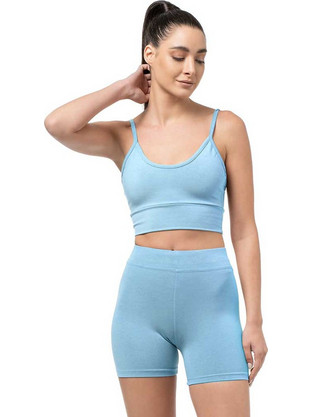 Bodymove Αθλητικό Μπουστάκι με Χαμηλή Στήριξη Γαλάζιο 1346