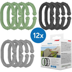 Reer Clip&Go Κρίκοι Στερέωσης Καροτσιού 12τμχ 1401-84342