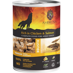 Ambrosia Holistic Adult Grain Free with Chicken, Salmon & Papayas 395gr