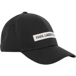 Karl Lagerfeld Καπέλο Jockey Υφασμάτινο Μαύρο Z3103209B