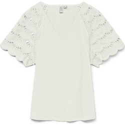 Vero Moda Γυναικείο Καλοκαιρινό Top Βαμβακερό Λευκό 10327083