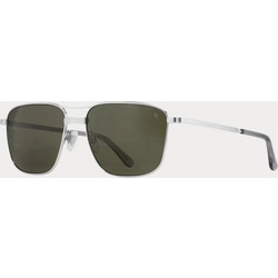 American Optical AIRMAN Ανδρικά Γυαλιά Ηλίου Τετράγωνα Μεταλλικά Ασημί με Πράσινο Φακό