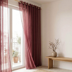 Premier Κουρτίνα με Τρουκς 140x260 Natalie Pink