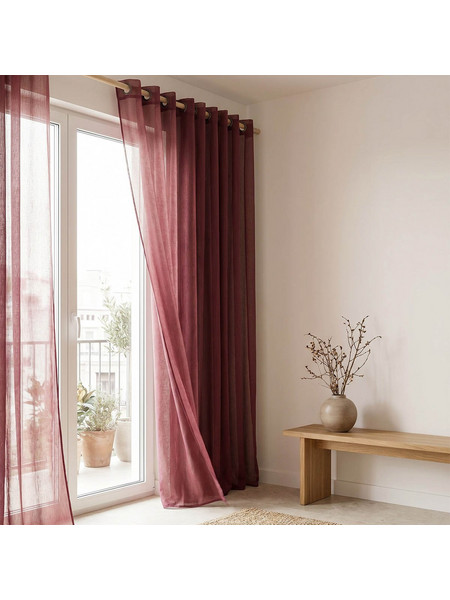 Premier Κουρτίνα με Τρουκς 140x260 Natalie Pink