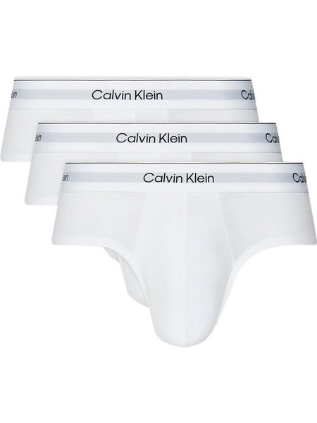 Calvin Klein Ανδρικά Σλιπ Βαμβακερά Λευκά 3Pack LV00NB4388-100