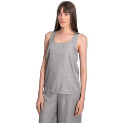 AGGEL Γυναικείο Καλοκαιρινό Top Πλεκτό Γκρι SS21355KF-37