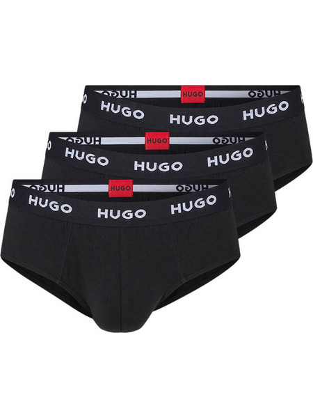 Hugo Boss Ανδρικά Σλιπ Βαμβακερά Μαύρα 3Pack 50469763-001