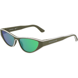Longchamp LO761S 5615318 Γυναικεία Γυαλιά Ηλίου Cat Eye Κοκάλινα Μαύρα με Πράσινο Φακό