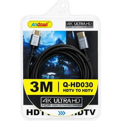 Andowl Καλώδιο HDMI Male to HDMI Male 3m Black Q-HD030