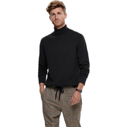 Only & Sons Ανδρική Πλεκτή Μπλούζα Ζιβάγκο Μαύρη 22014750