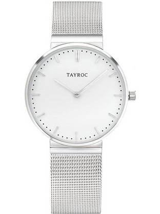 Tayroc Ανδρικό Ρολόι με Ασημί Μεταλλικό Μπρασελέ TY144