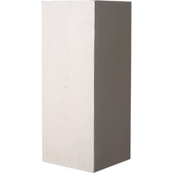 Supergreens Rocky Γλάστρα Τετράγωνη Πήλινη Γκρι 20x20x50cm A-8050-8