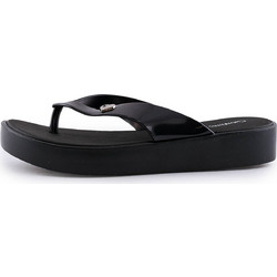 Cubanitas Γυναικείες Σαγιονάρες Flatforms Αντιολισθητικές Μαύρες SD11005